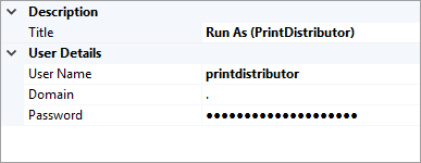 Run As properties