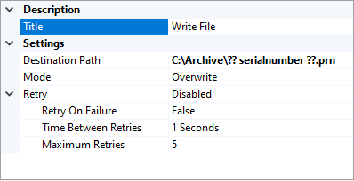 Write File Properties